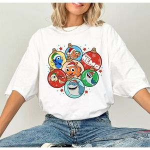Disney Finding Nemo Christmas Ball Santa Shirt